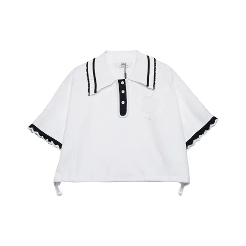 MUGUOGUOMU Drop Shoulder Sleeve T Shirt Women's
