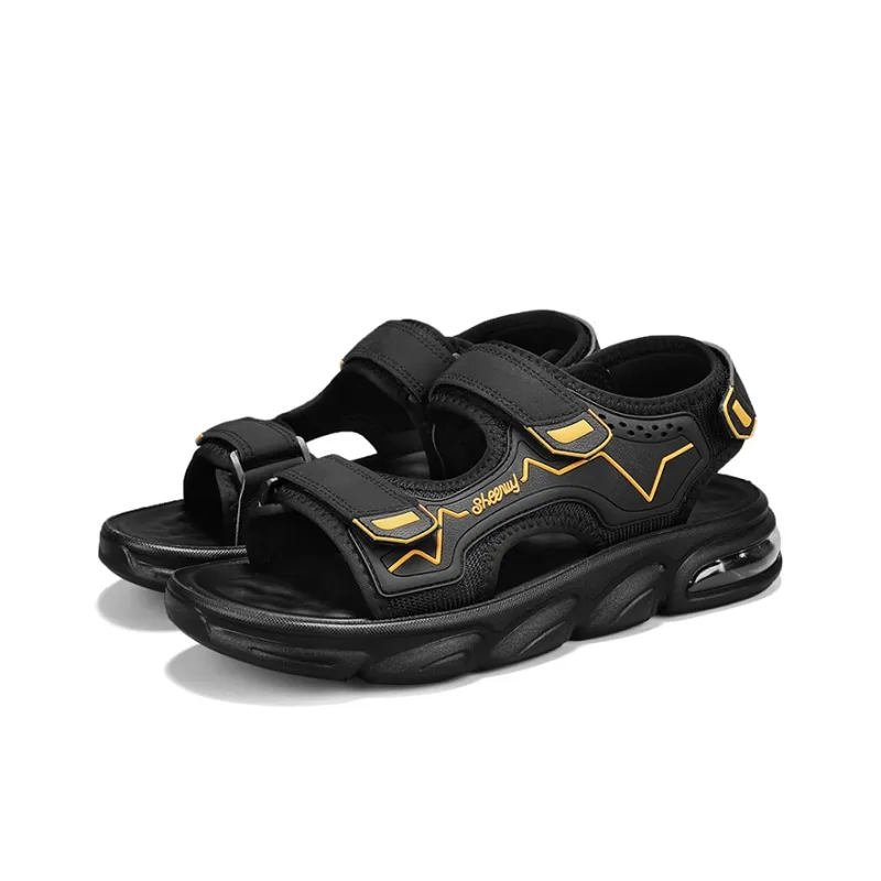 Ncmt Beach Sandals Men Black Orange/Black Gray/Khaki-7