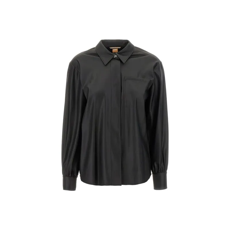 HUGO BOSS Long Sleeved Concealed Button Shirt-0