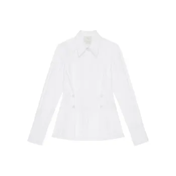 Givenchy Pleated Effect Poplin Shirt