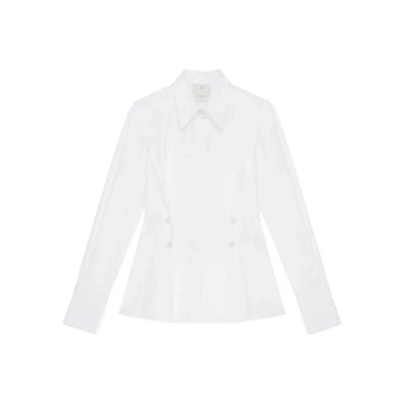 Givenchy Pleated Effect Poplin Shirt-0