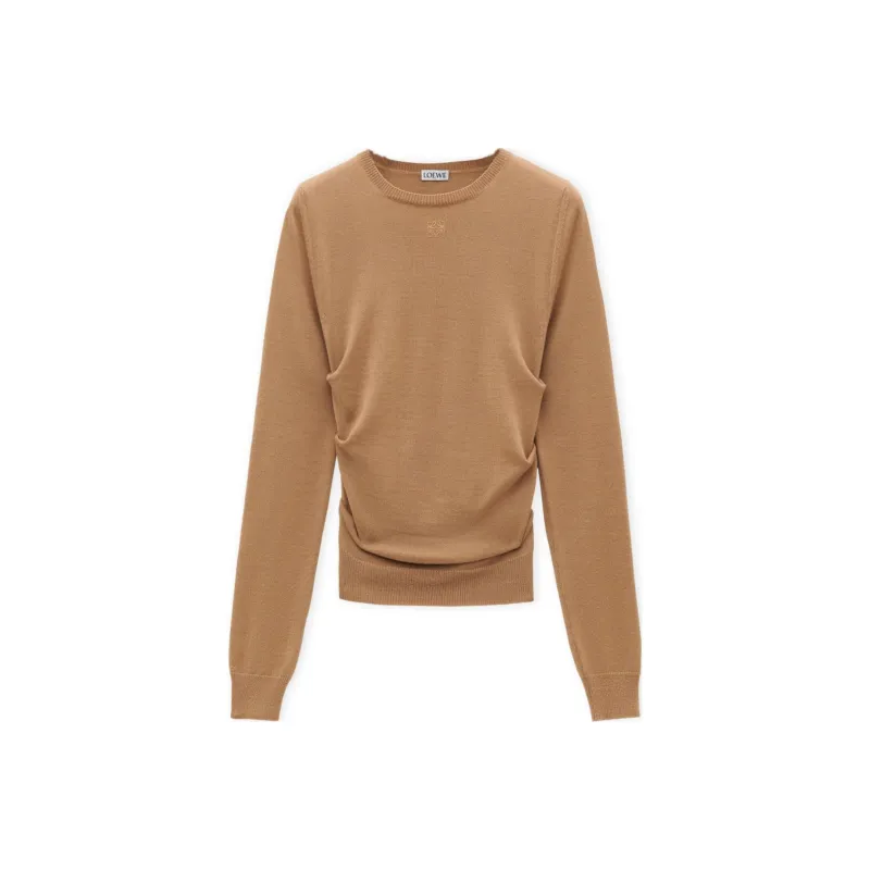 LOEWE Logo Embroidered Draped Sweater-0