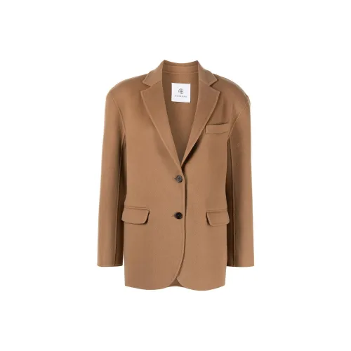 Anine Bing Quinn Buttoned Oversize Blazer