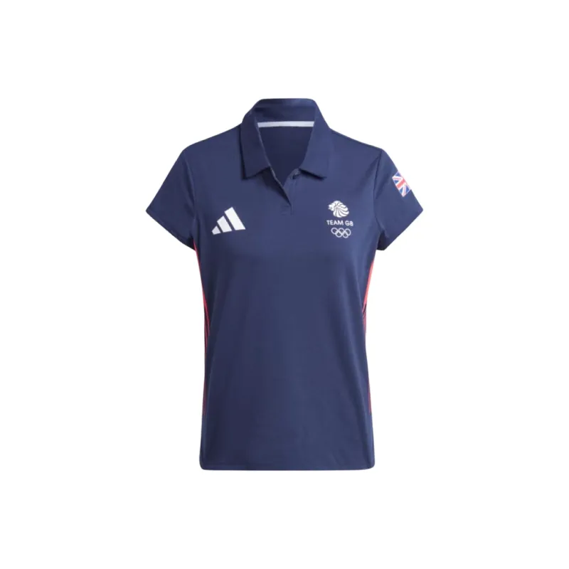 Adidas British Golf Team Olympics Collection TEAM GB GOLF POLO SHIRT Polo Shirt Women's Ink Blue-0
