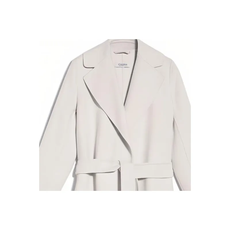 MaxMara Poldo Collection Wool Robe-Style Coat Coats Women's Milk White-6