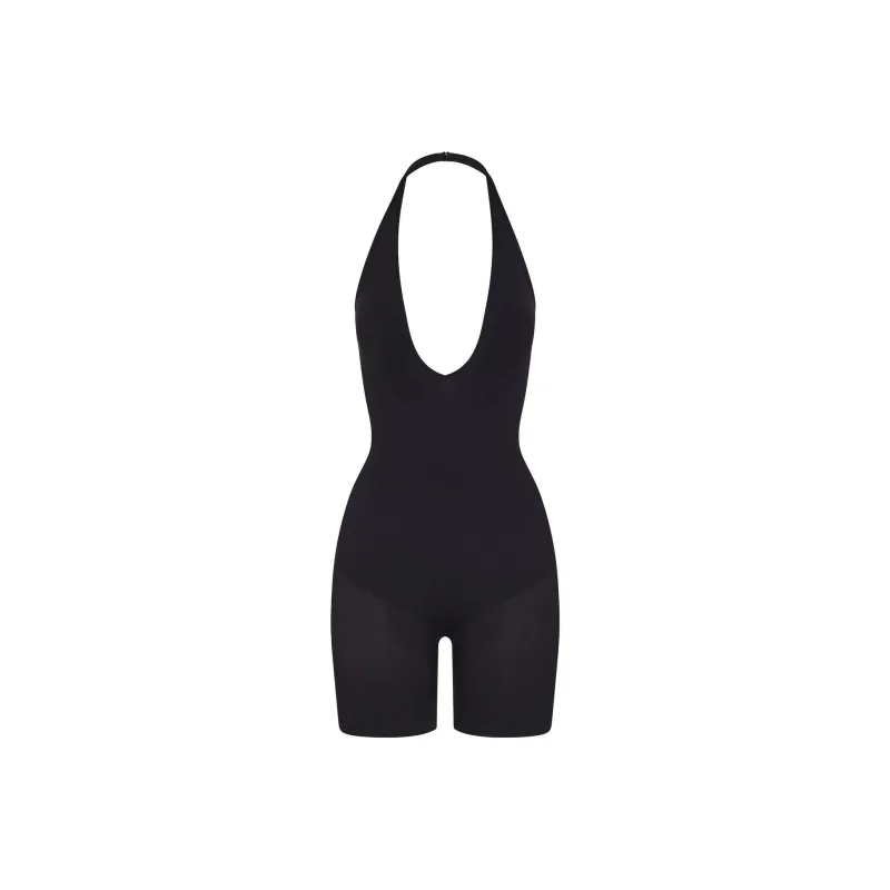 SKIMS SEAMLESS SCULPT DEEP PLUNGE SHORT BODYSUIT Bodysuits Women's ONYX/Onyx-0