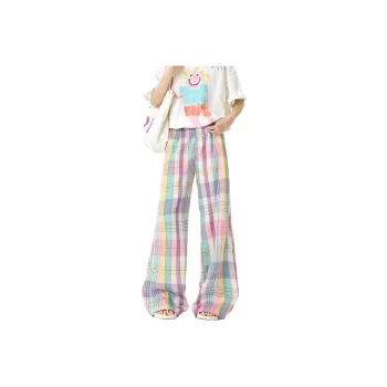 NOAHGIGI Casual Pants Unisex Plaid