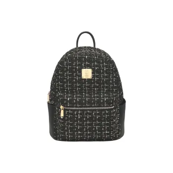 Disney Winnie The Pooh Series Fabric, PU Backpack Women's Black/White