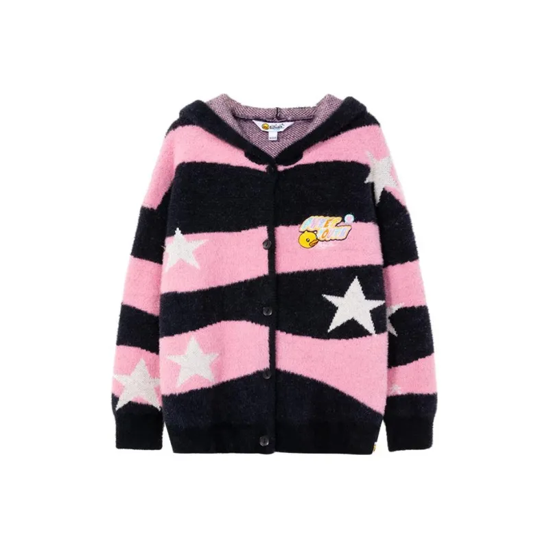 B.Duck Knitwear Women's Black Stripes-0