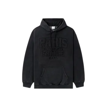 Vetements Paris Xxxl Hoodie 'Washed Black'