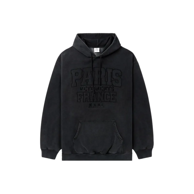 Vetements Paris Xxxl Hoodie 'Washed Black'-0