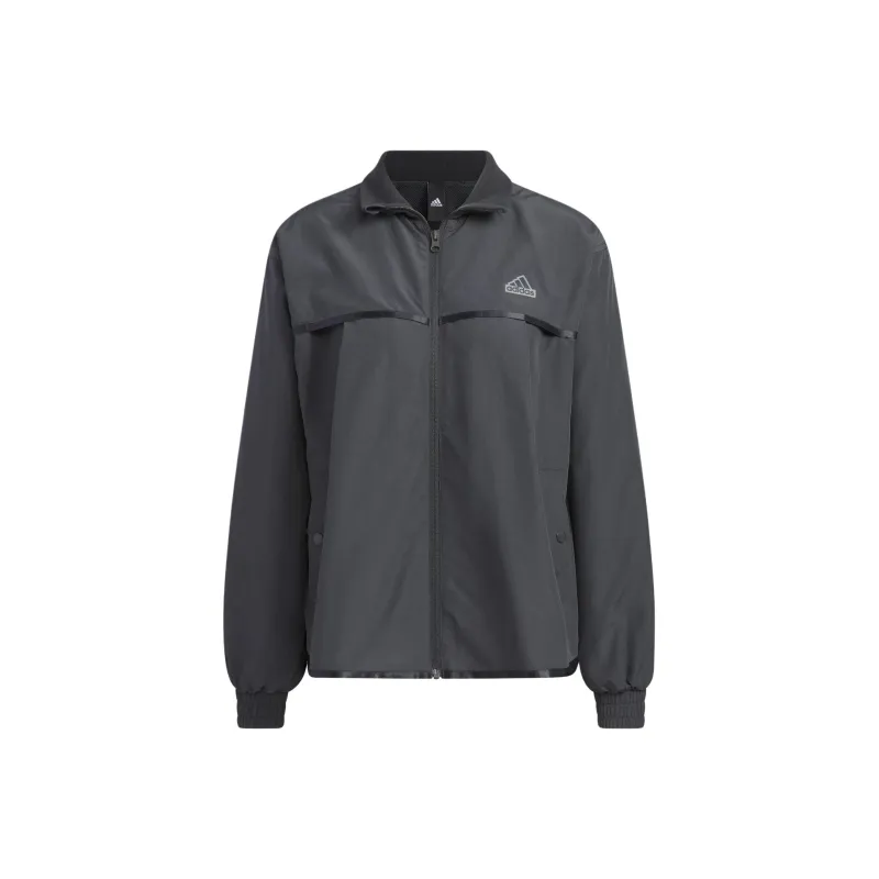 Adidas Wording Jackets & Coats Women's Black Gray-0