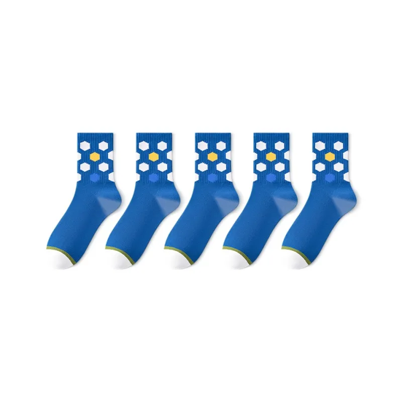 Taste The Color Mid Calf Socks Men's 5 Pack-12