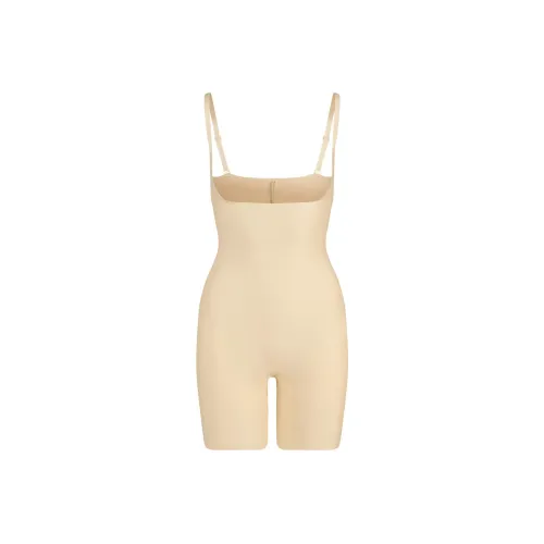 SKIMS BODY CORE SCULPT OPEN BUST MID THIGH BODYSUIT Jumpsuit Women's SAND/Colored Sand
