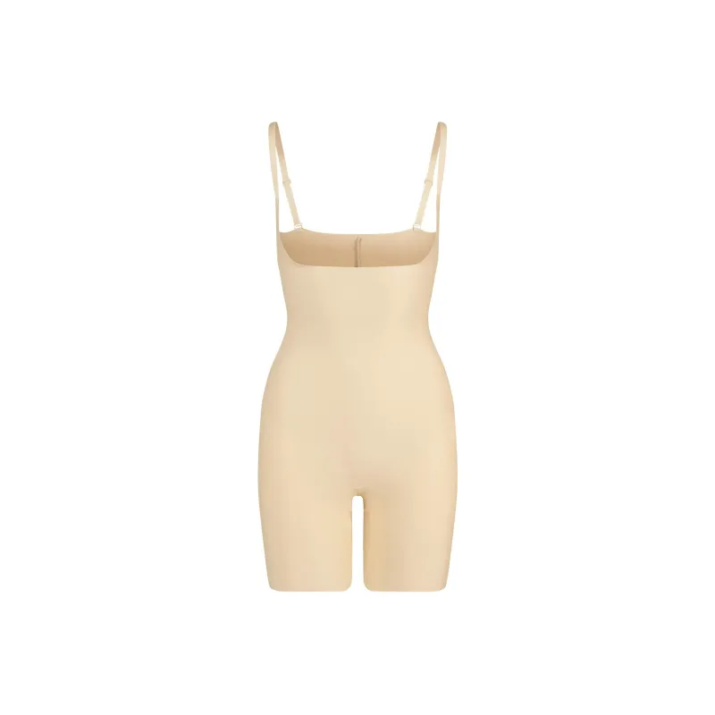 SKIMS BODY CORE SCULPT OPEN BUST MID THIGH BODYSUIT Jumpsuit Women's SAND/Colored Sand-0