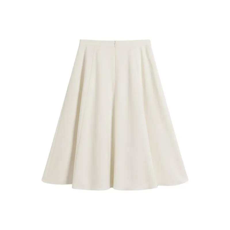 THEORY Casual Long Skirt Women's Ecru-1