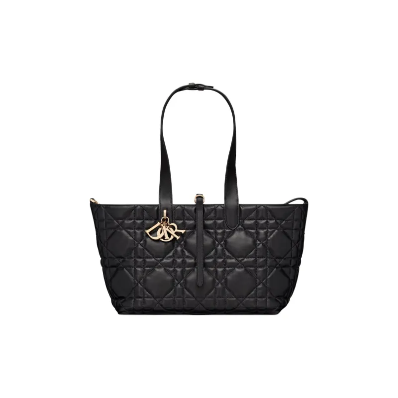 DIOR Toujours Cow Leather Native Bag, One Shoulder Handbag Medium Size Women's Black-2