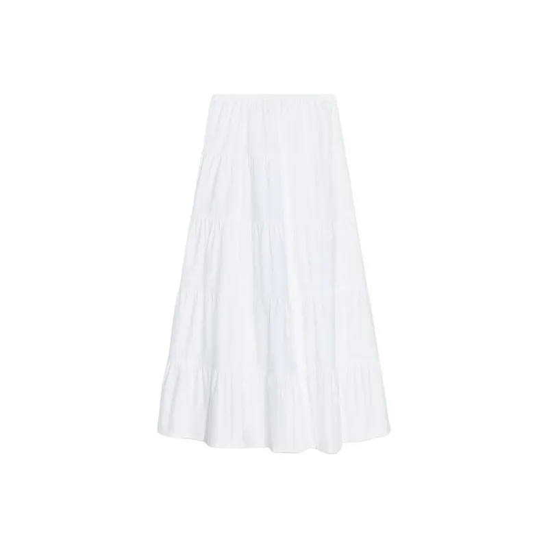 ZARA Casual Long Skirt Women's Frosted White-1