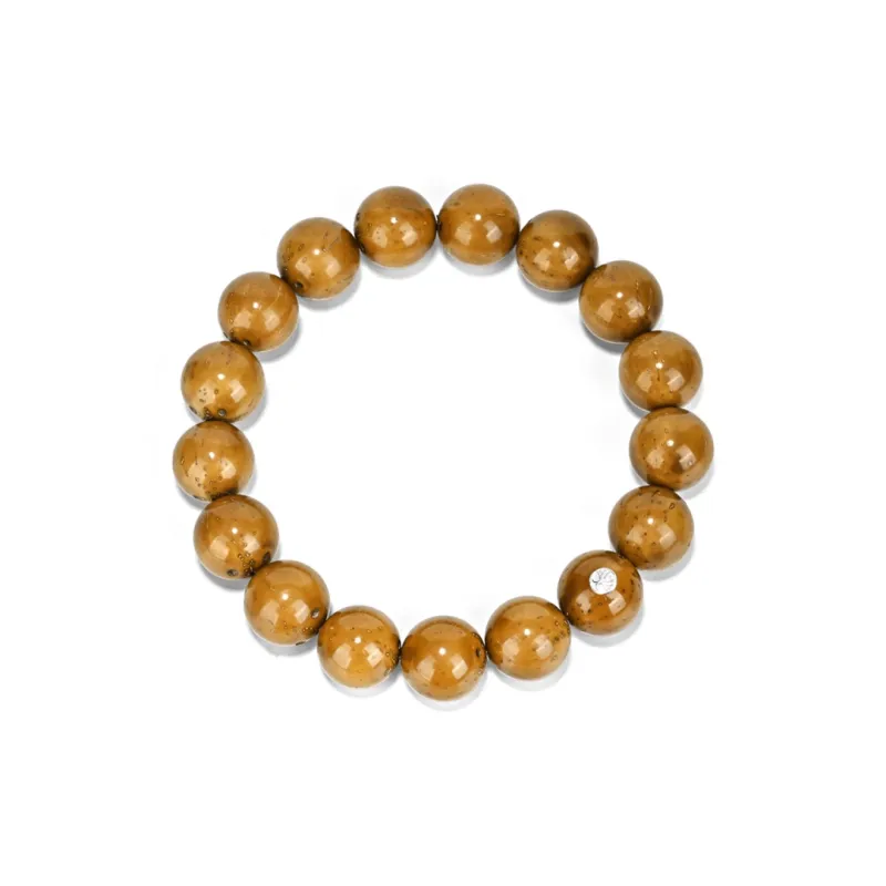 Yulan Wenwan Purple Gold Rat 13 15mm Buddhist Bead Collectible Beaded Bracelet Unisex-1