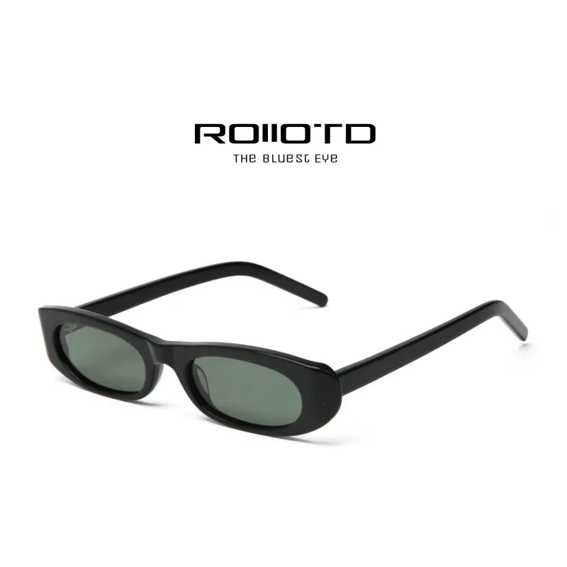 ROLLOTD Plate Frame Oval Sunglasses Unisex-1