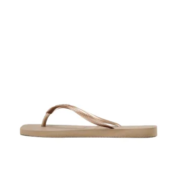 Havaianas x ZARA Rubber Sole Abrasion Resistant Flip Flops Women's Tan