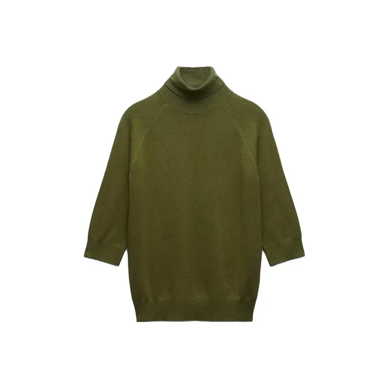 ZARA Knitwear Women's Olive Green-0