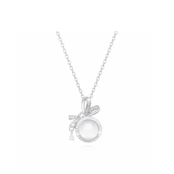 HAPPY BEAN Chalcedony Necklaces Women's