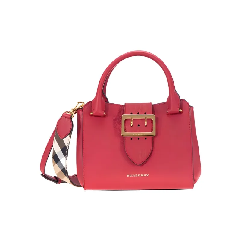 Burberry The Small Buckle Tote In Grainy Leather-0