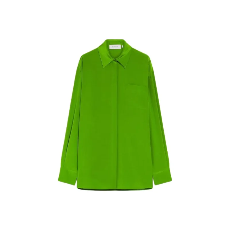 SportMax Tonale Curved Hem Button Up Shirt-0