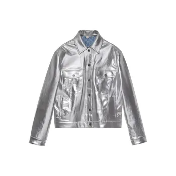 GUCCI Gg Metallic Denim Jacket