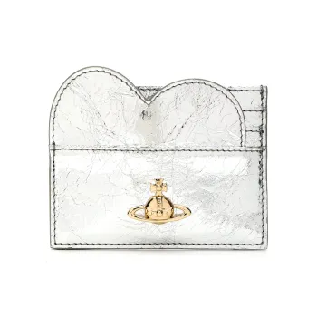 Vivienne Westwood Calfskin Card Holder Card Holder Regular Women's Silver