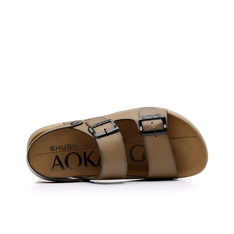 AOKANG Beach Sandals Men Khaki-12