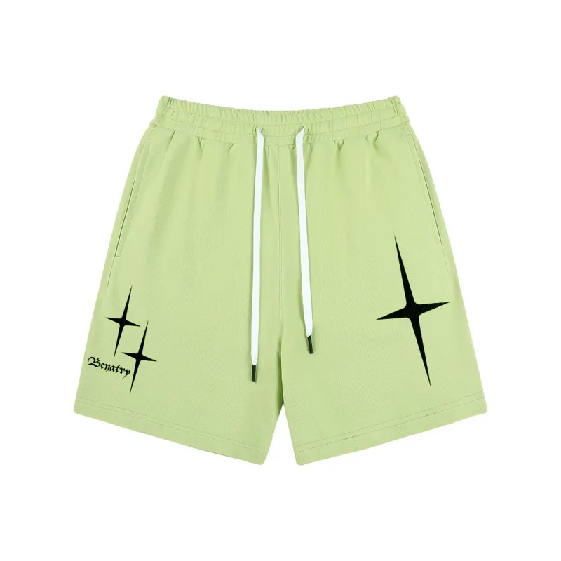BENATRY Casual Shorts Unisex White-4