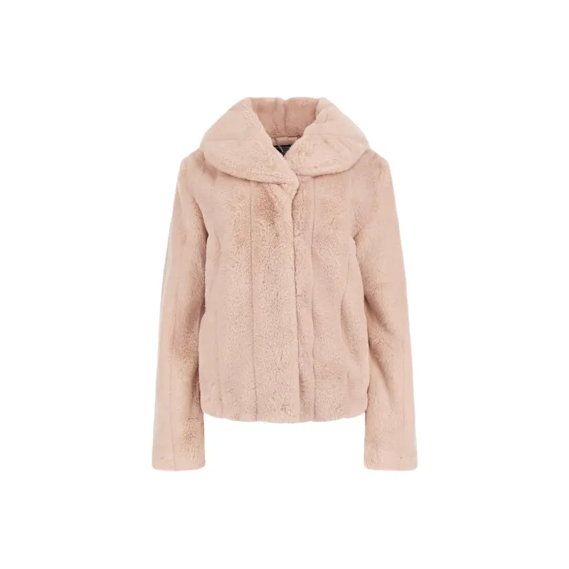 GUESS Sophy Faux-Fur Jacket Jackets Coats Women's Pink-0