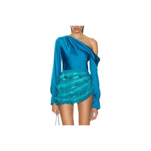 JONATHAN SIMKHAI Alice Satin Off shoulder Top