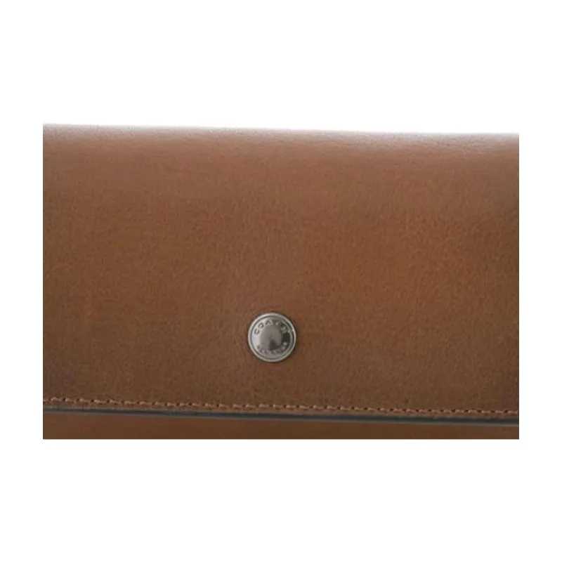 COACH Key Case Calfskin Key Pouch Women's Dark Saddle-4