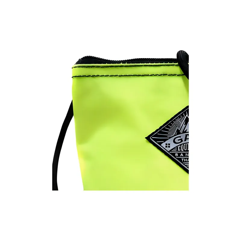 GAGA EQUIPMENT Nylon Fabric Envelope Bag, Shoulder Bag, Crossbody Bag Mini Unisex Neon Yellow-3