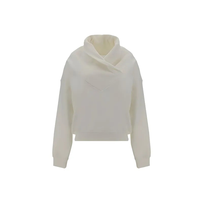 SAINT LAURENT V Neck Drop Shoulder Hoodie-0