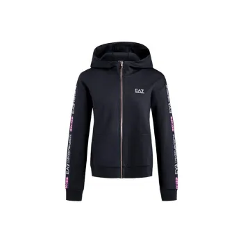 EMPORIO ARMANI Logo tape Zipped Hoodie