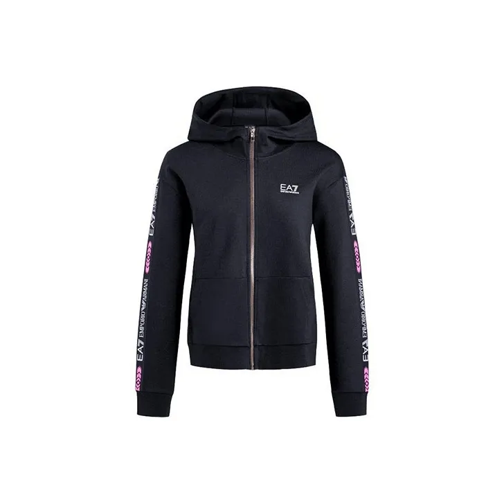 EMPORIO ARMANI Logo tape Zipped Hoodie-0