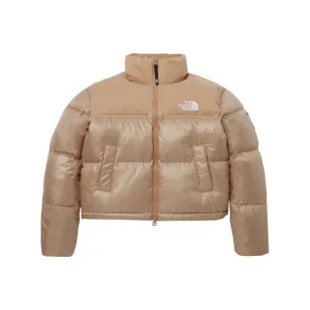 THE NORTH FACE Novelty Nuptse Down Jacket Women's Beige Brown