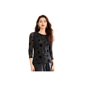 CARBAMMI T-Shirt Women's Black Four-Leaf Clover