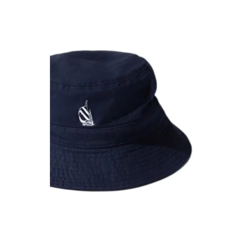 Nautica White Sail Cotton Bucket Hats Unisex Navy Blue-1