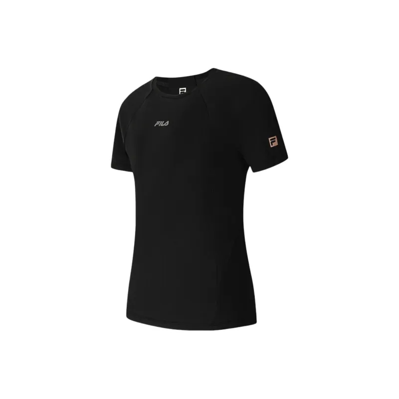 FILA Fitness Raglan Sleeve T Shirt Women's Pitch Black-3