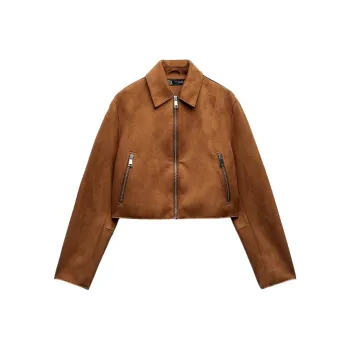 ZARA Jackets Coats Women's Whiskey Color