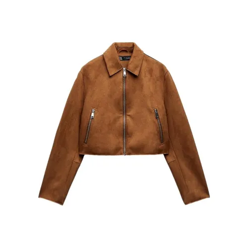 ZARA Jackets Coats Women's Whiskey Color