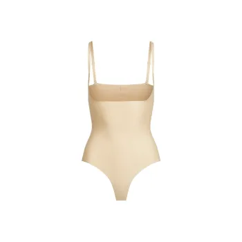 SKIMS BODY CORE SCULPT OPEN BUST THONG BODYSUIT Jumpsuit Women's SAND/Colored Sand