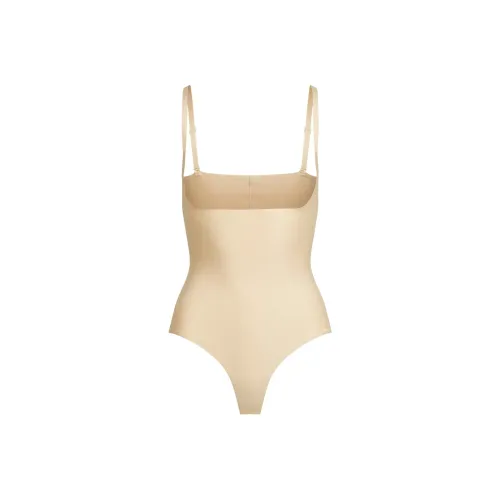 SKIMS BODY CORE SCULPT OPEN BUST THONG BODYSUIT Jumpsuit Women's SAND/Colored Sand