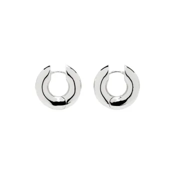 Laura Lombardi Brass Earrings Women's Silver