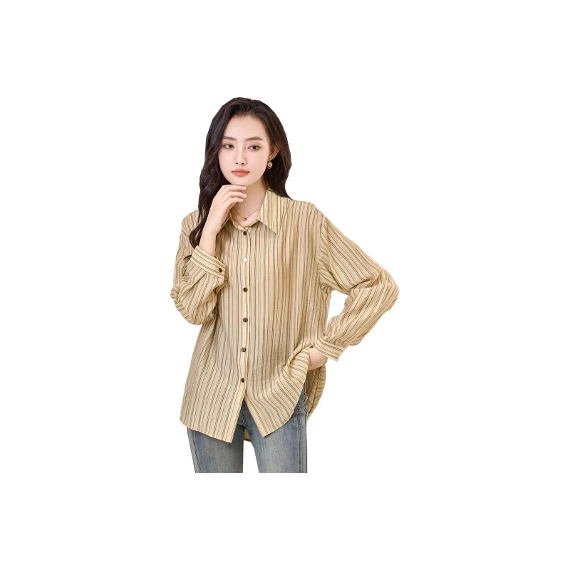 SMEN Shirts Women's Coffee-0